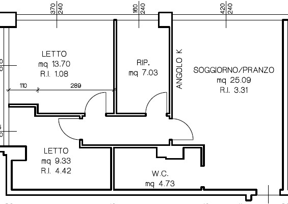 plan quadrilocale via radici in piano 46